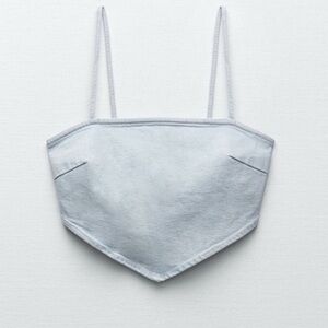 Zara Denim Bandana Top